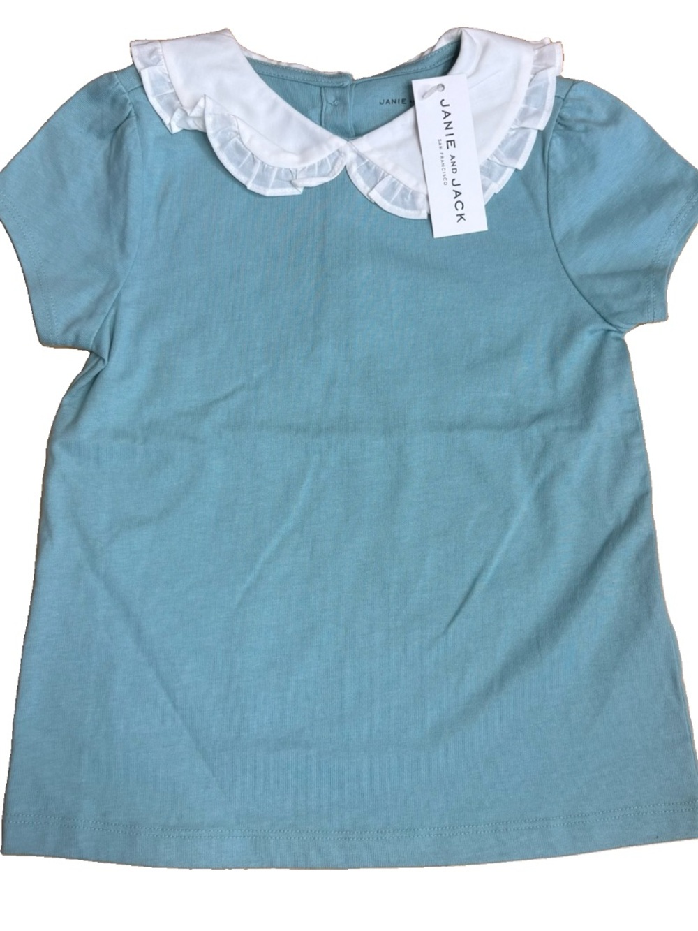 NWT Janie & Jack Green Collared Tee
